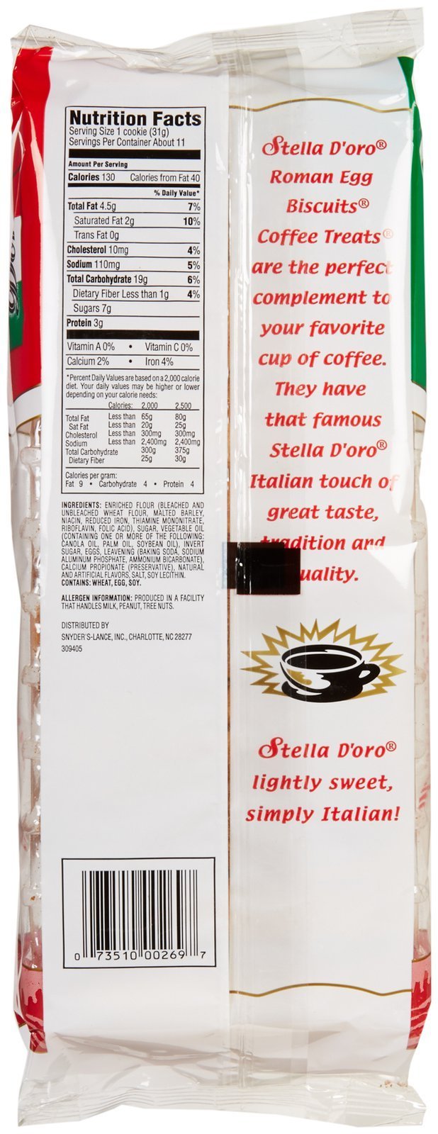 Stella D'oro biscuit close-up highlighting crisp texture and Roman Egg flavor