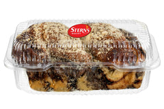 Stern's Bakery front loaf showing glossy braid and rich chocolate ribbon for visual appeal
