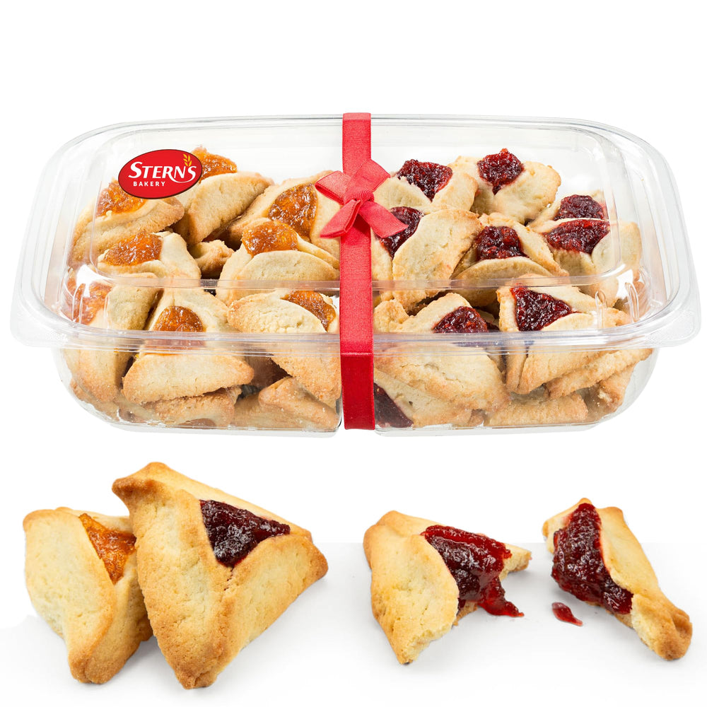 Stern's Bakery front packaging of twin-pack hamentaschen, perfect for gifting