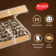 Stern's Bakery single croissant close-up highlighting flaky texture and enjoyment