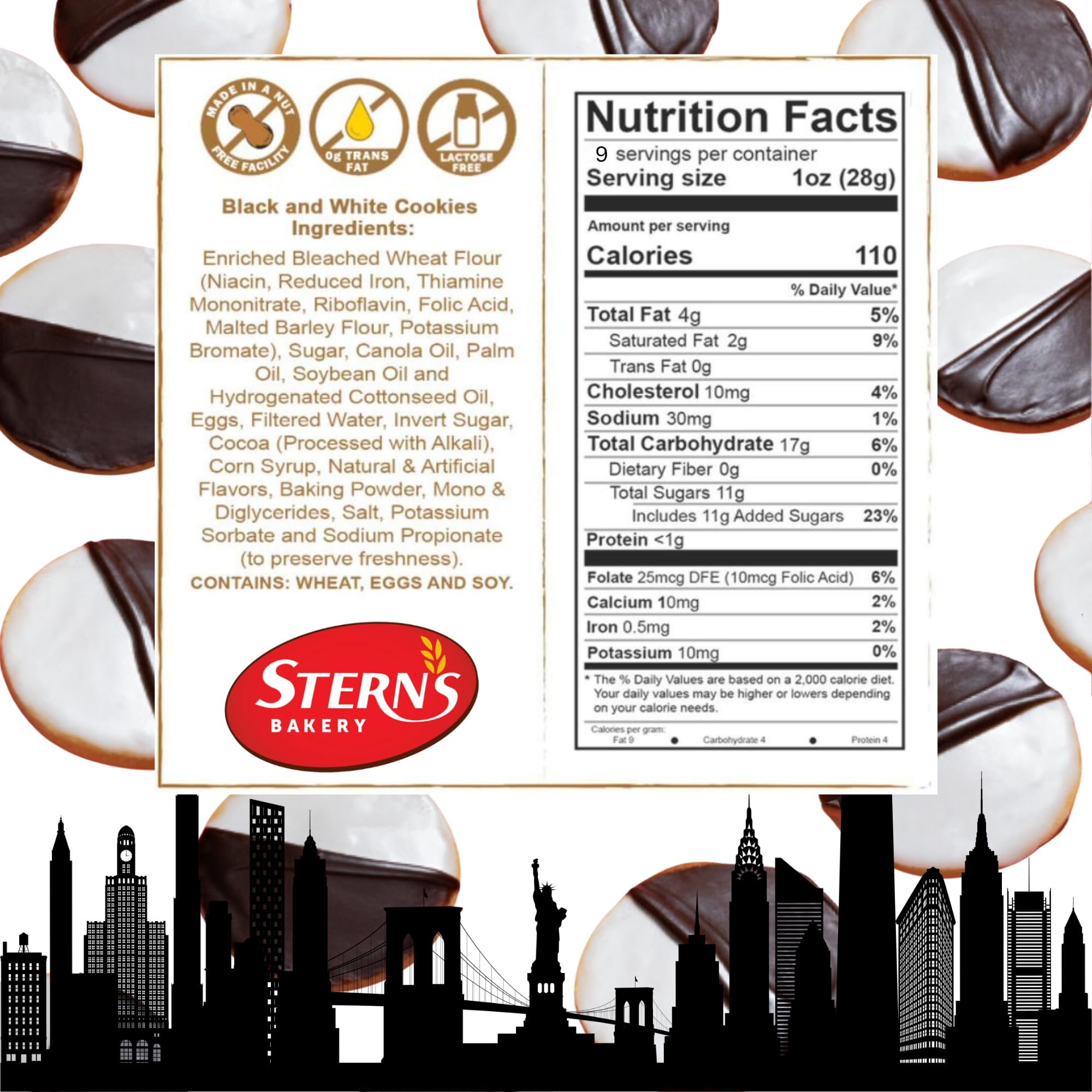 Stern’s open gift box display with nine cookies, ready for gifting