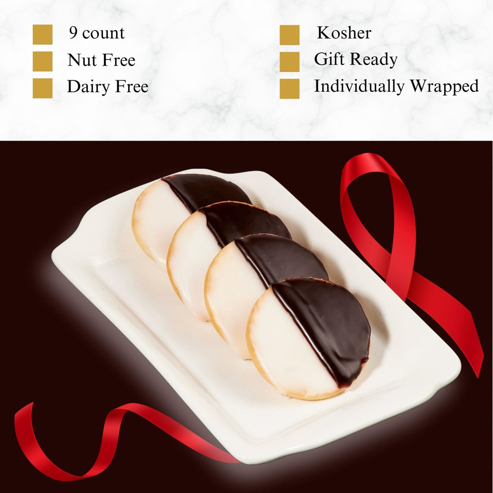 Stern’s half-chocolate half-vanilla icing detail, shows authentic bakery finish