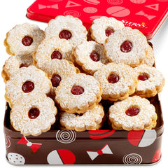 Stern's Bakery tin front view showing elegant packaging and gifting convenience