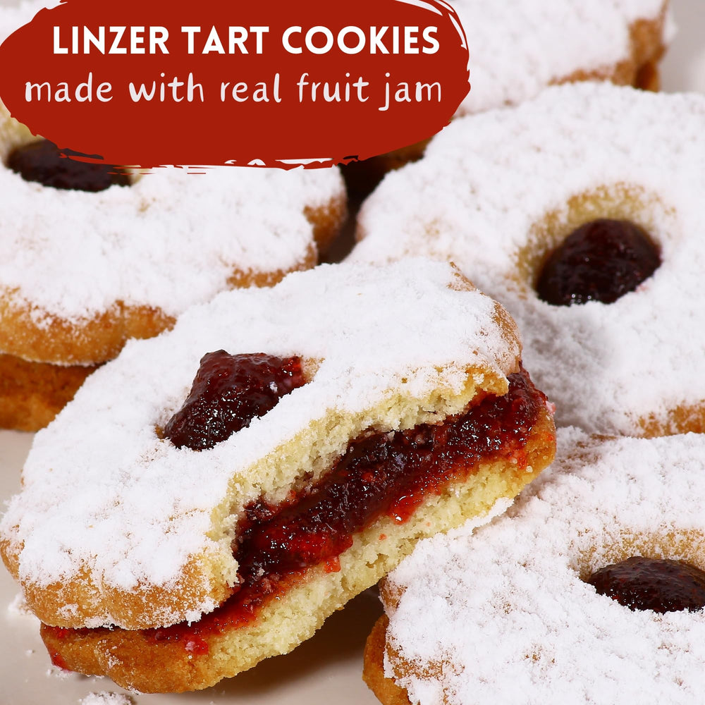 Stern's Bakery cross-section showing tender shortbread texture and raspberry filling benefiting flavor clarity