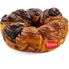 Stern's Bakery front packaging showing the babka ring and gift-ready container enhancing presentation