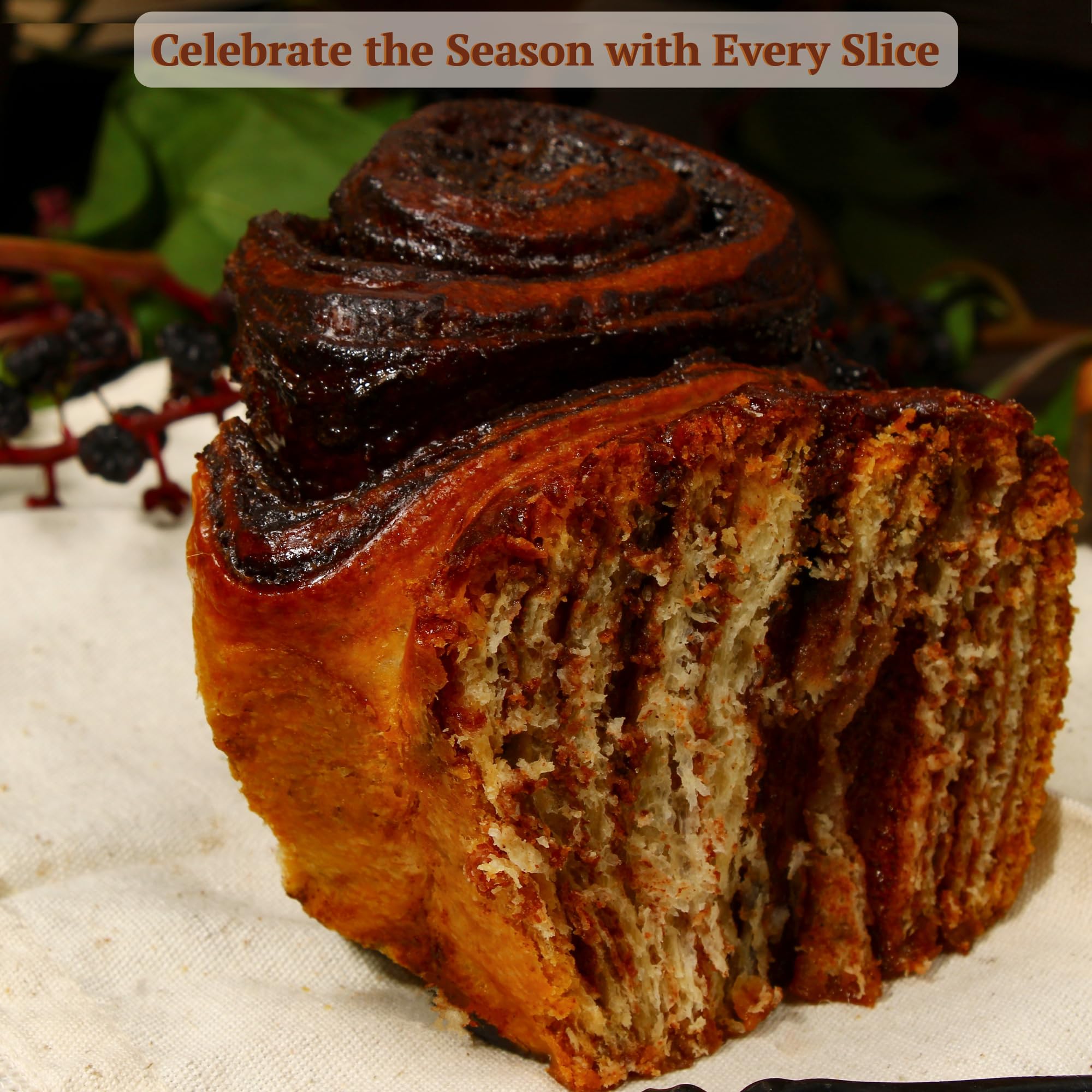 Stern's Bakery babka ring inside resealable container offering convenient storage and freshness