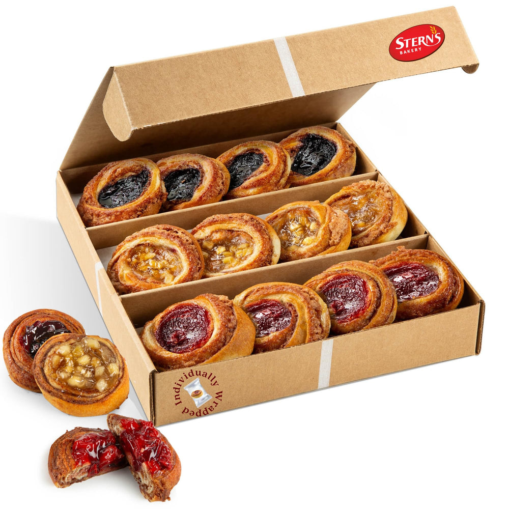 Stern's Bakery gift box front view showing attractive presentation and easy gifting