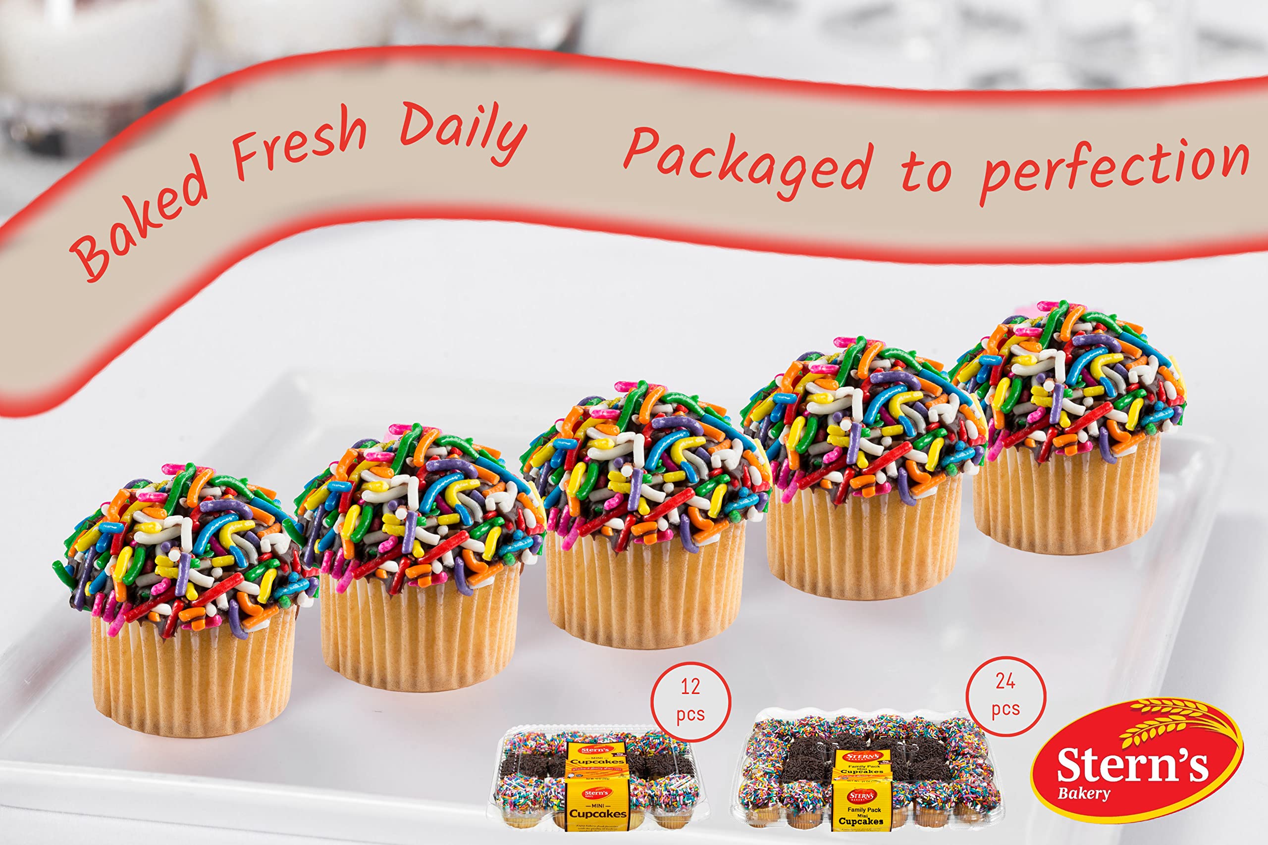 Stern's Bakery chocolate-dip texture on cupcake, shows dairy-free coating