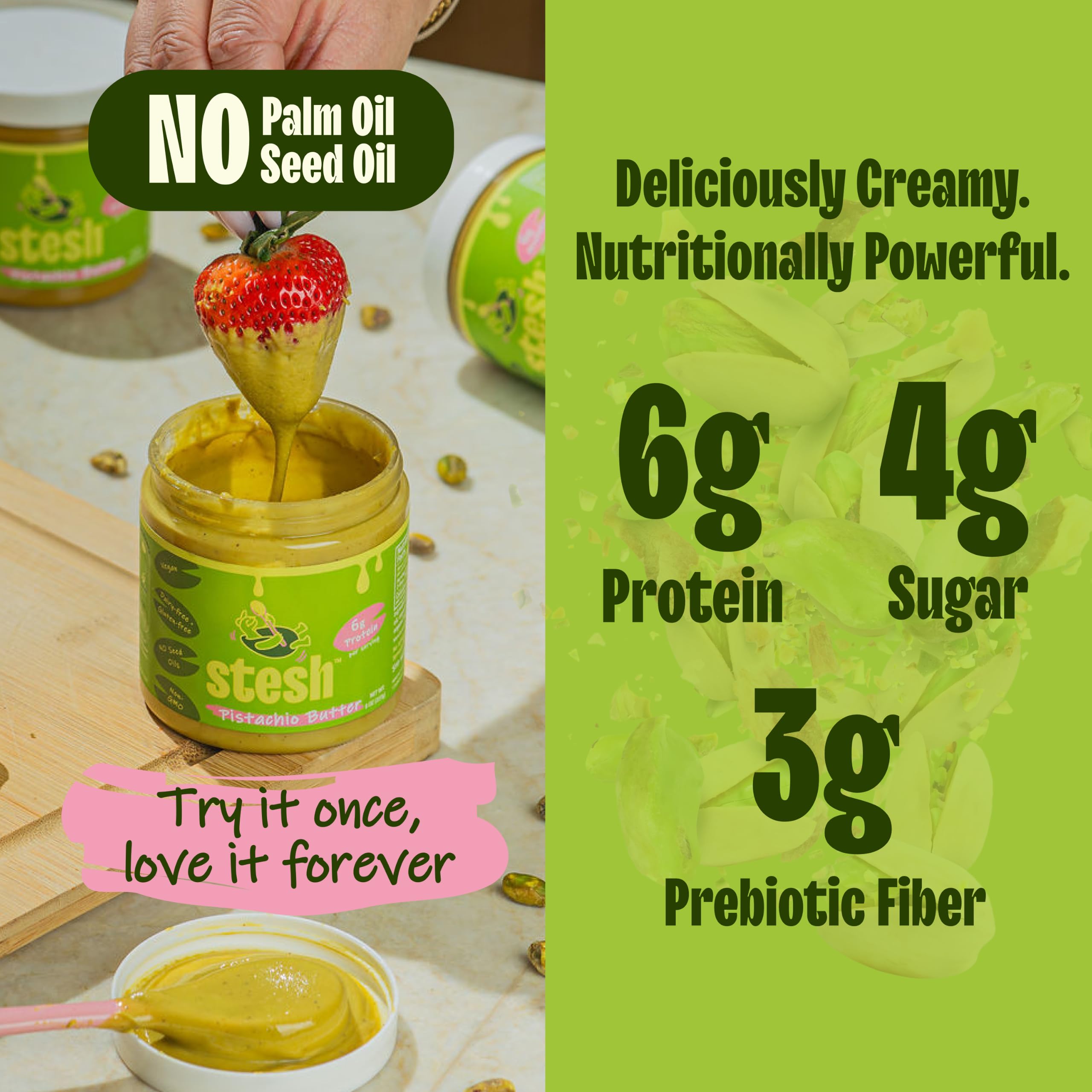 Stesh close-up texture revealing smoothness and spreadability benefit