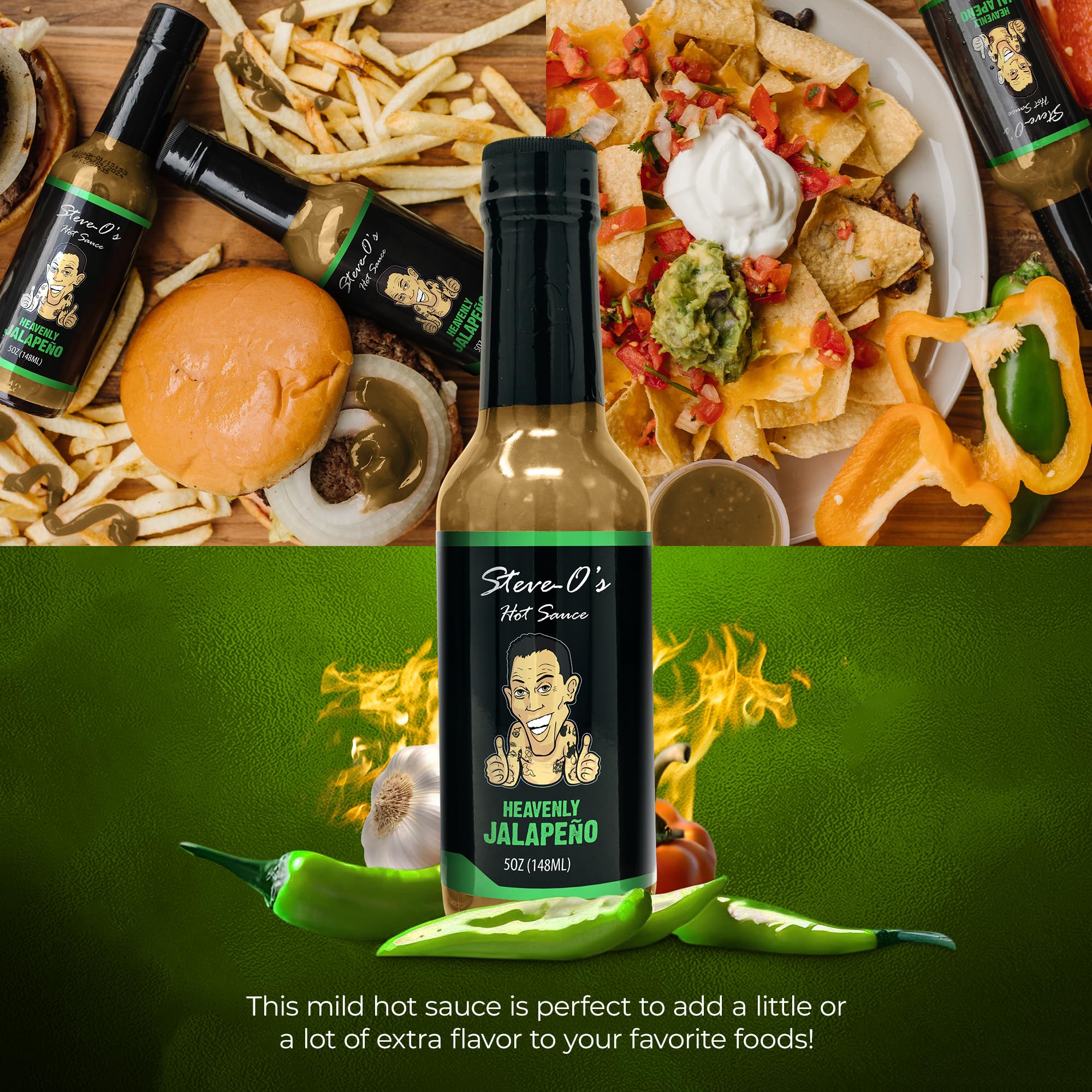 Steve-O's ingredients with jalapeños and limes highlighting fresh brightness