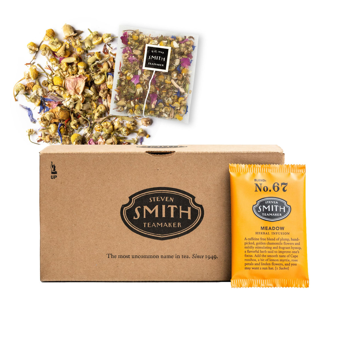 STEVEN SMITH TEAMAKER front box showing Meadow Chamomile for soothing cups