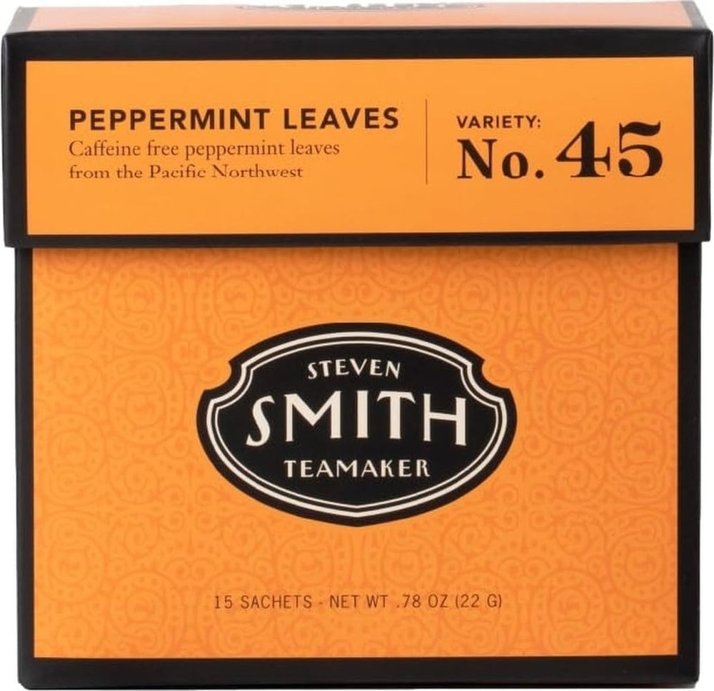 STEVEN SMITH TEAMAKER front packaging showing peppermint sachets and brand benefits