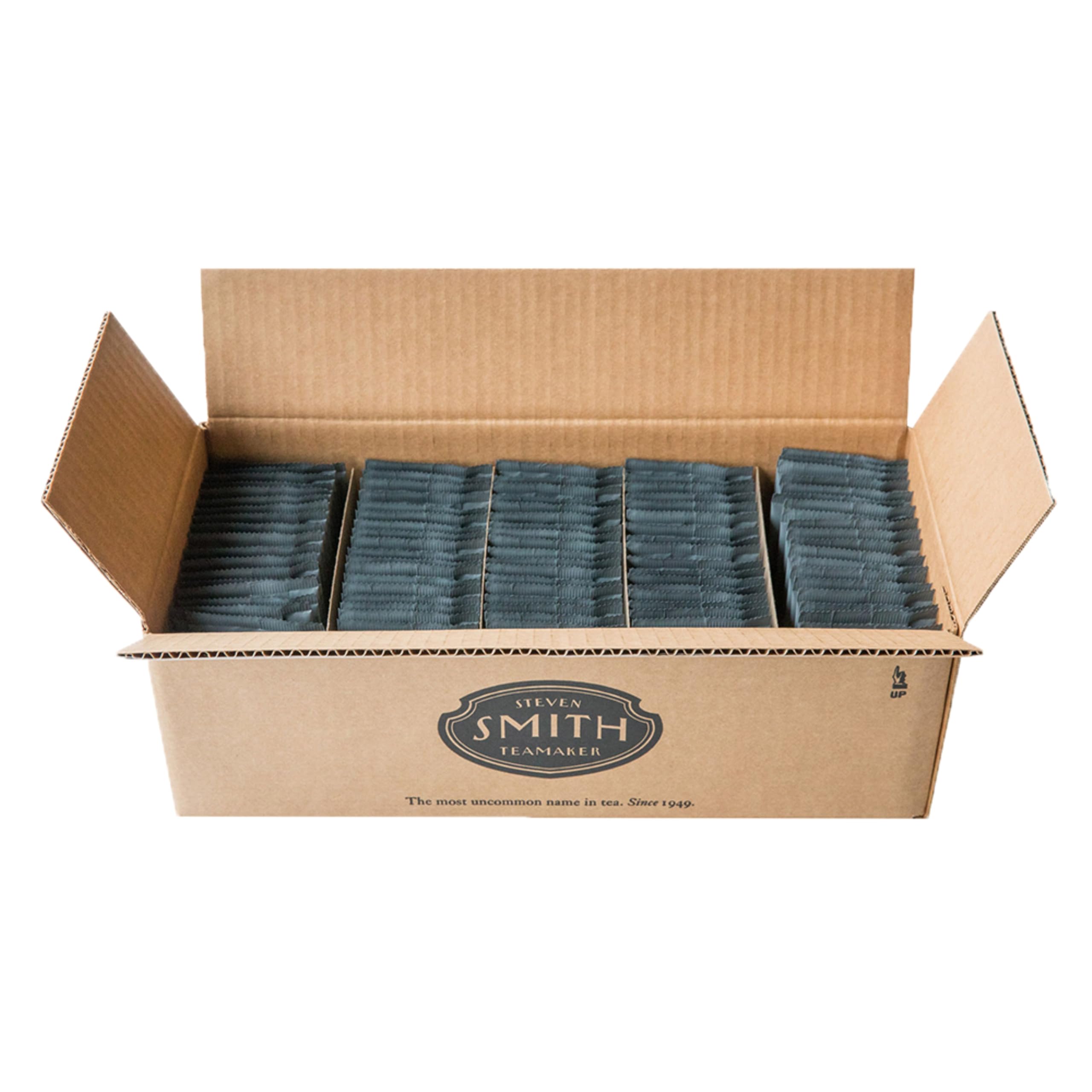 Steven Smith Teamaker front packaging showing 100 sachets and brand clarity