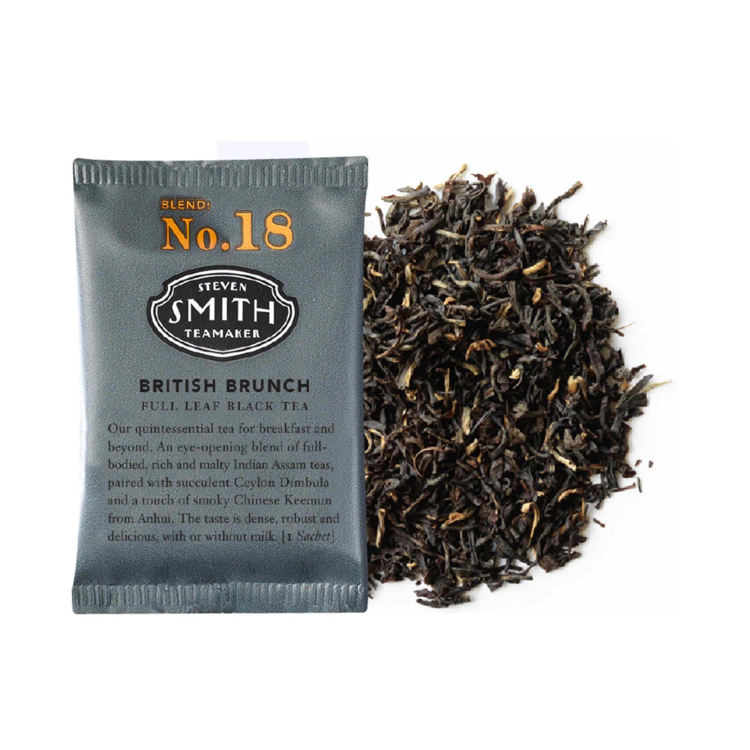 Steven Smith Teamaker sachet steeping in cup delivering rich aroma and flavor