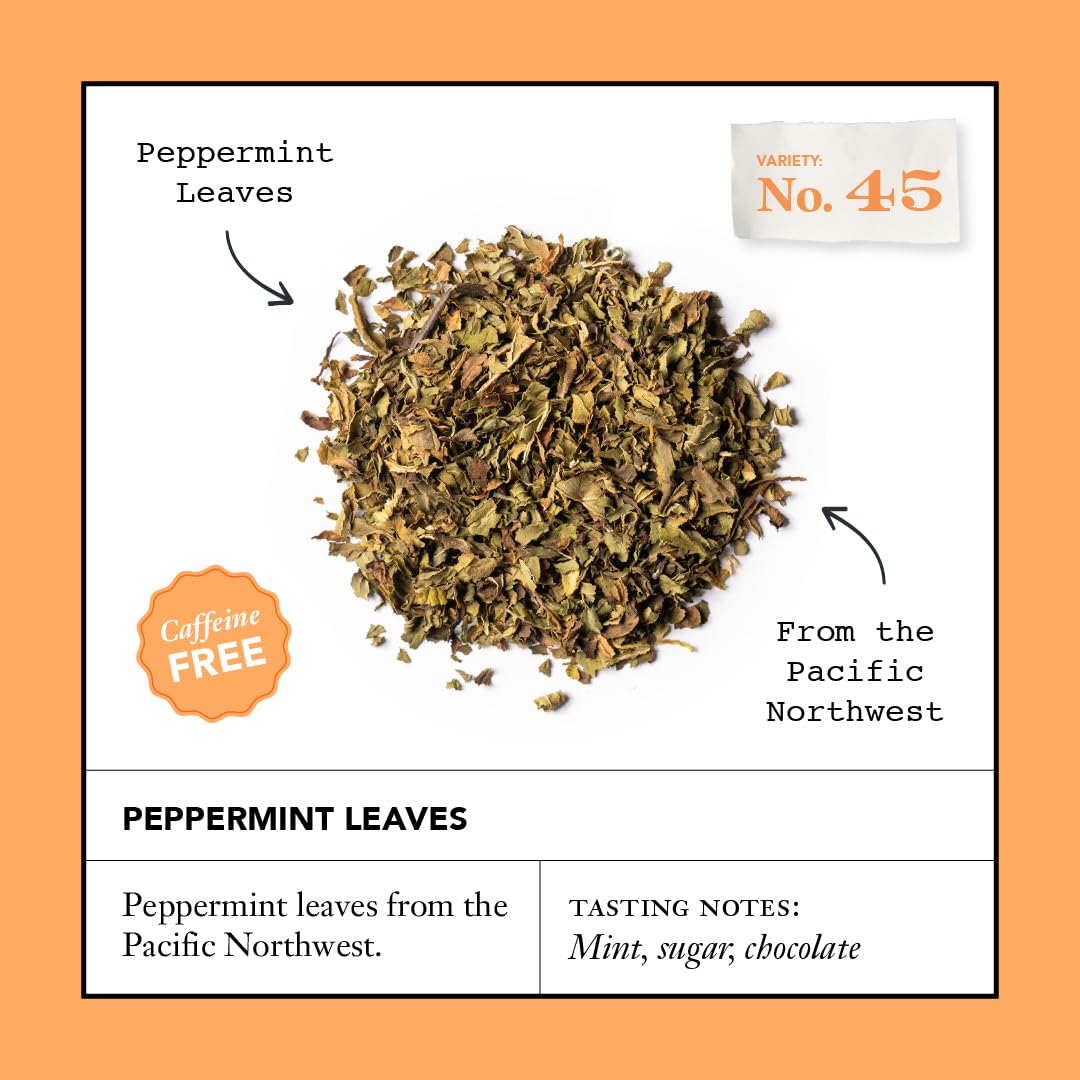 STEVEN SMITH TEAMAKER close-up of whole peppermint leaves highlighting fresh aroma