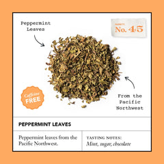 STEVEN SMITH TEAMAKER close-up of whole peppermint leaves highlighting fresh aroma