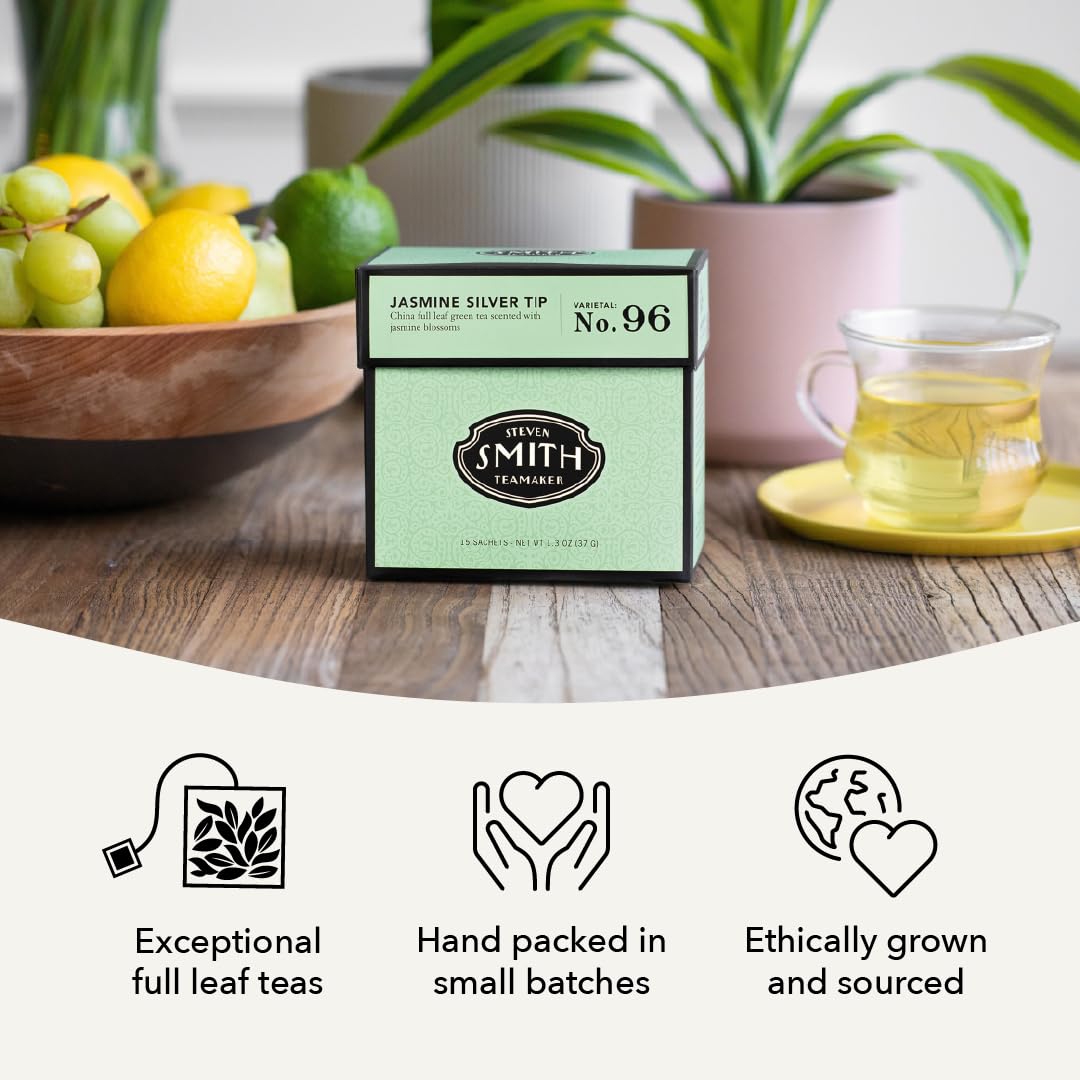Steven Smith Teamaker sachet detail of plant-based material highlighting compostable eco benefit
