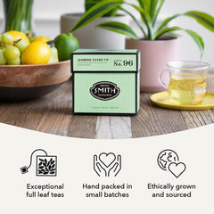 Steven Smith Teamaker sachet detail of plant-based material highlighting compostable eco benefit