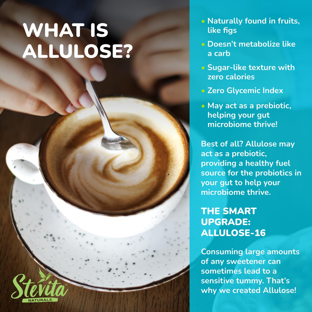 Stevita ingredient label highlighting Brazilian stevia and sustainability