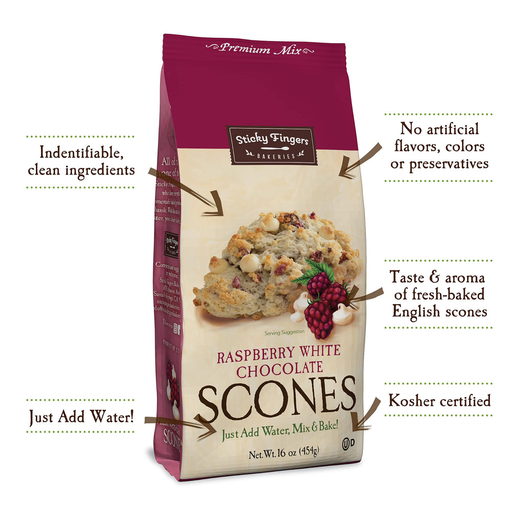 Sticky Fingers close-up of scone crumb highlighting tender texture and flaky benefit