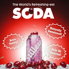 STILLER'S Shirley Temple over ice showing cherry color and ready-to-serve appeal