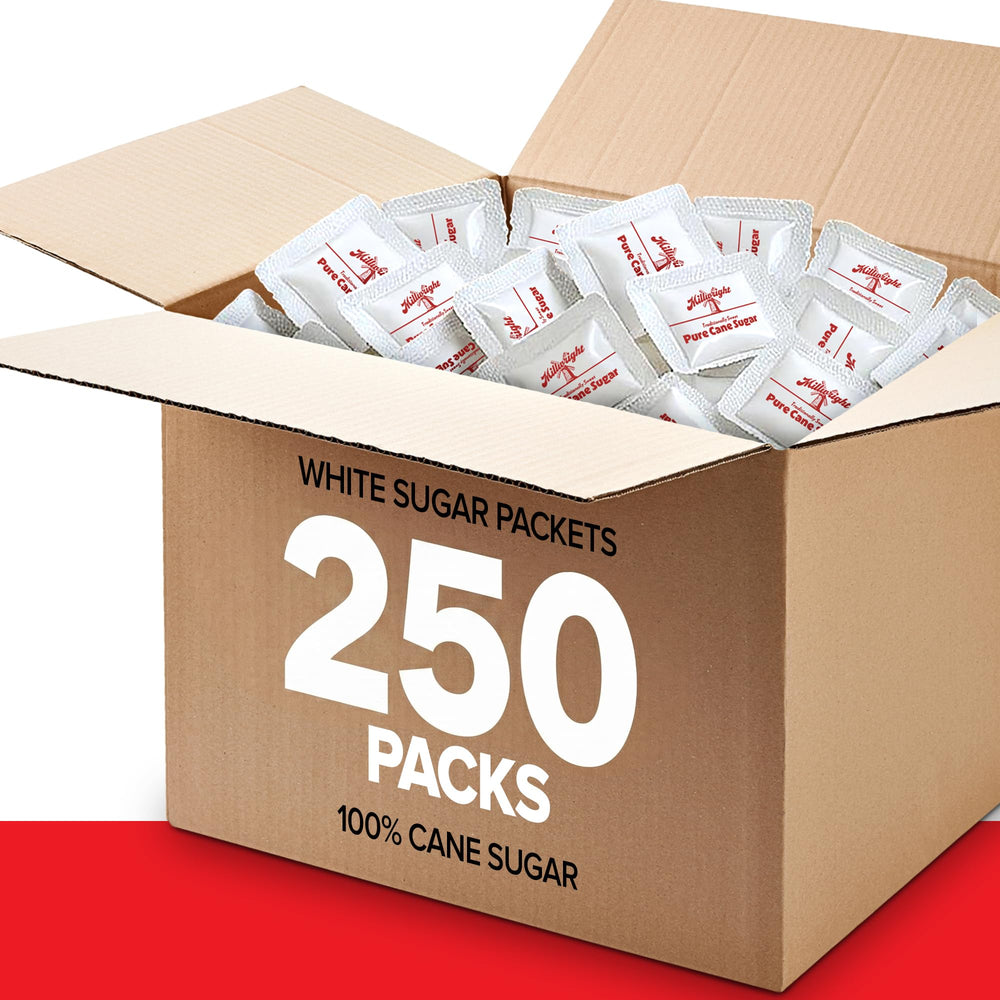 Stock Your Home close-up of a single sugar packet highlighting neat portion control