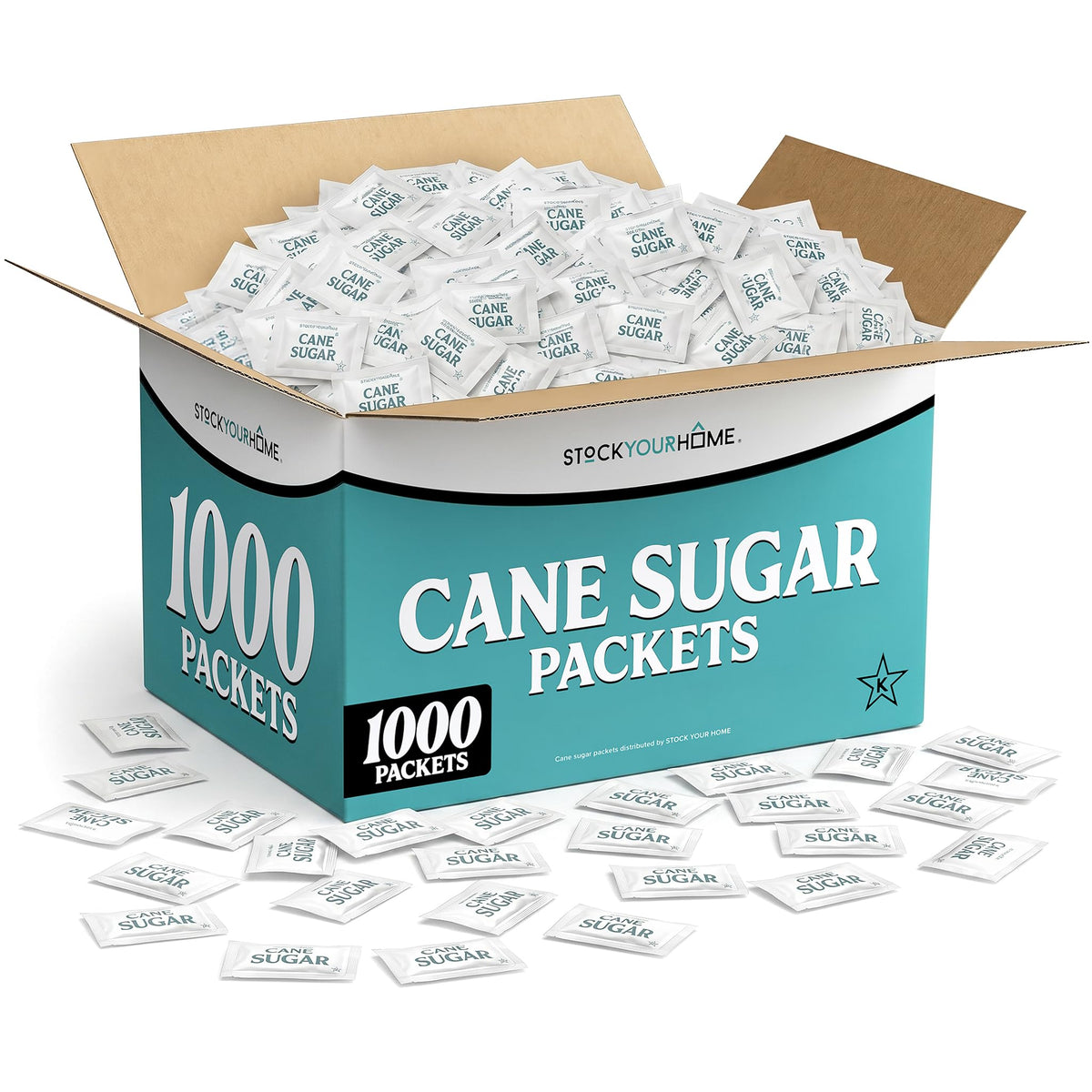Stock Your Home front packaging showing 1000-count box and branding, simplifies stocking