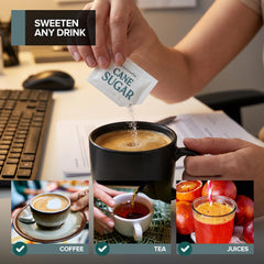 Stock Your Home opened packet revealing pure cane sugar for quick dissolving