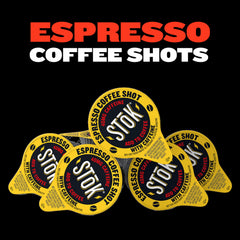 SToK closeup of a single 13mL espresso pod highlighting peel top and pour spout benefit