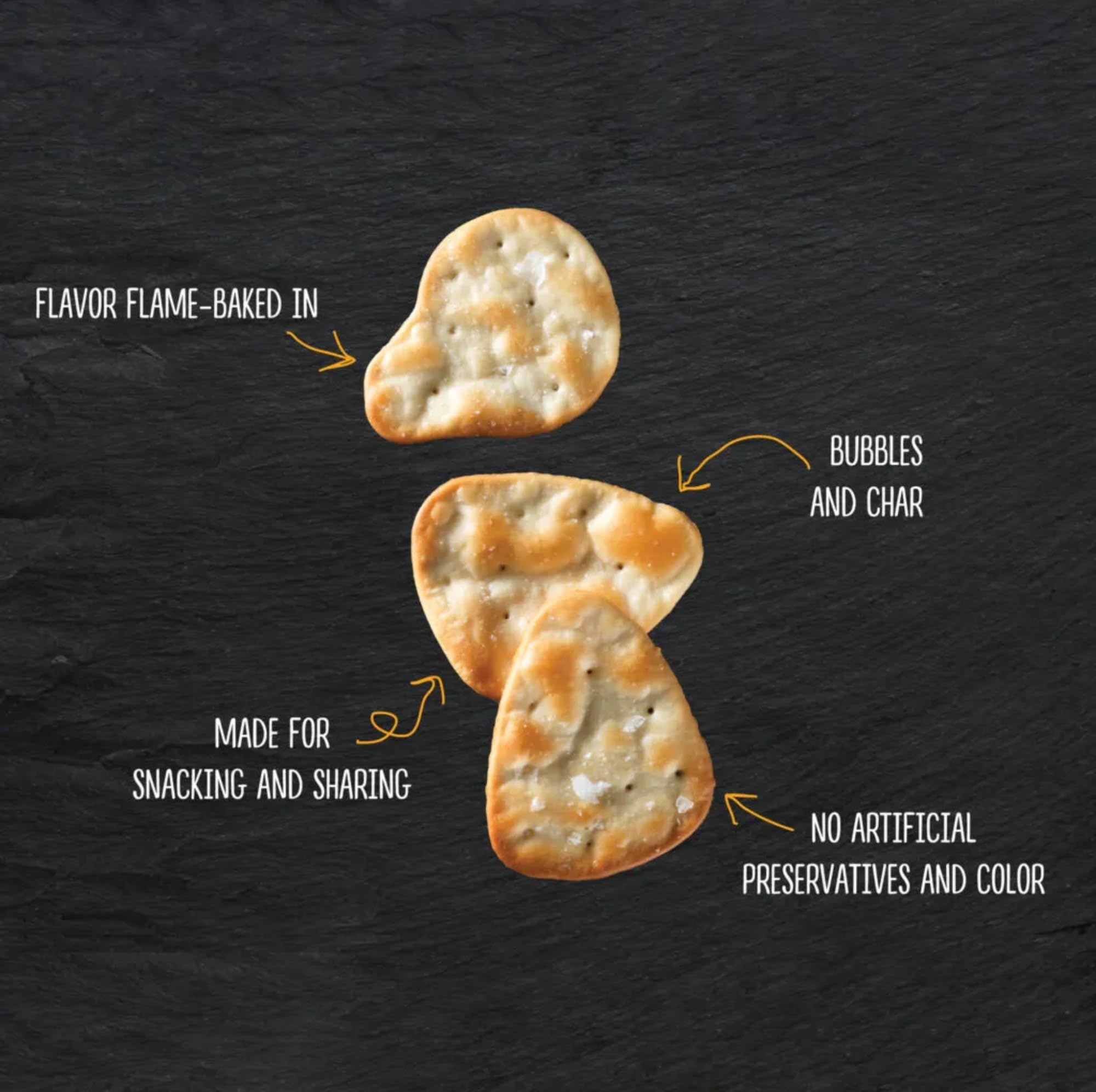 Stonefire crisps arranged with hummus showing dipping and serving benefit