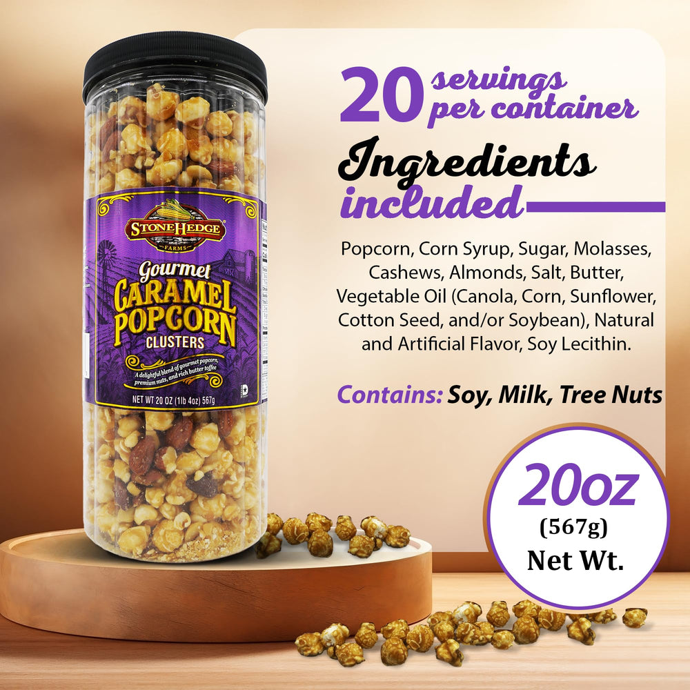 Stonehedge Farms close-up cluster highlights crunchy texture and caramel sheen