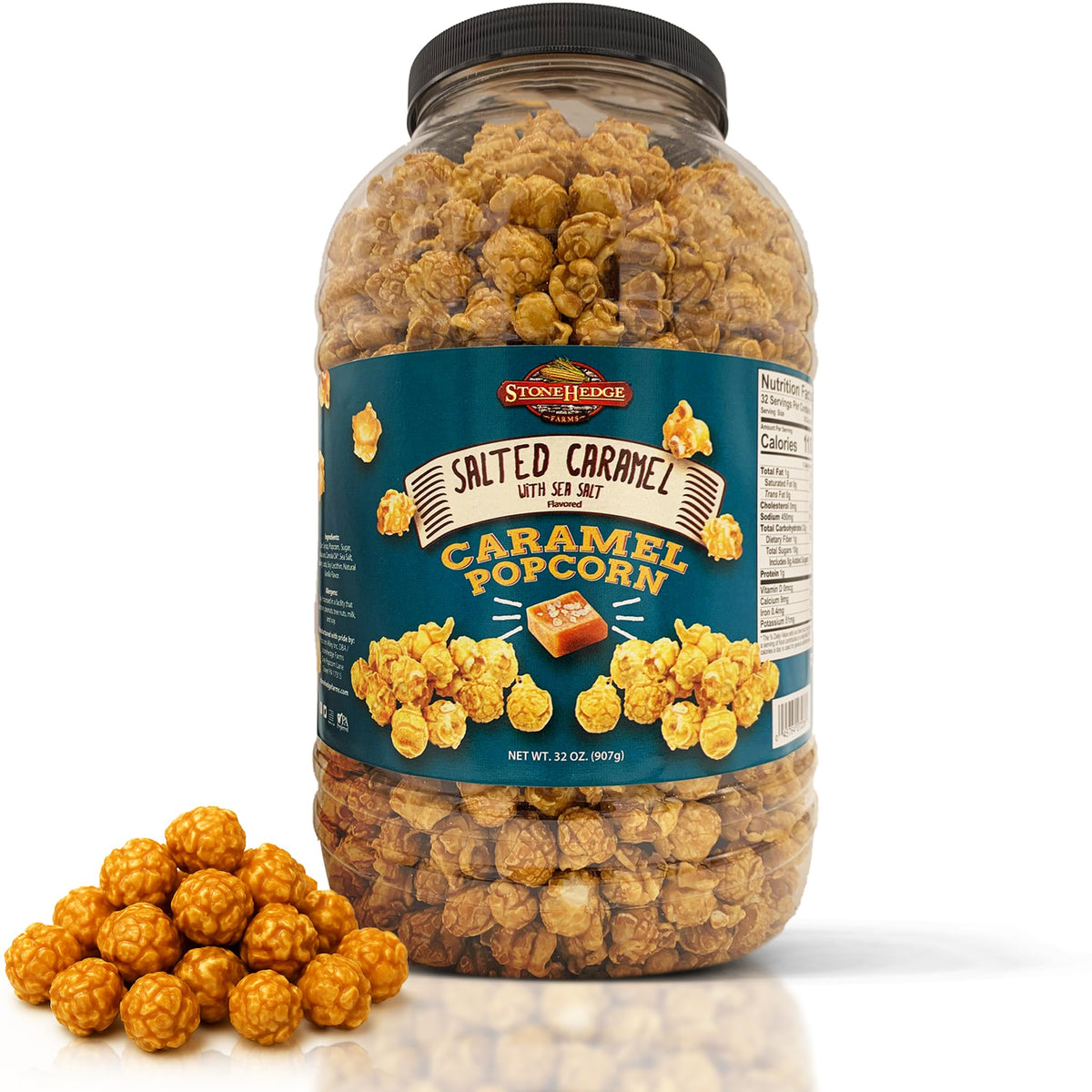 Stonehedge Farms front packaging showing 32 oz tub and label, highlights shareable size