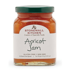 Stonewall Kitchen apricot jar close-up showing textured preserve and bright flavor benefit