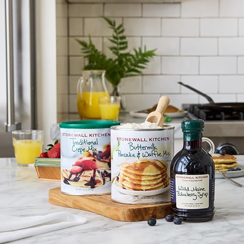 Stonewall Kitchen crepes drizzled with maple syrup showing sweet serving suggestion and richness