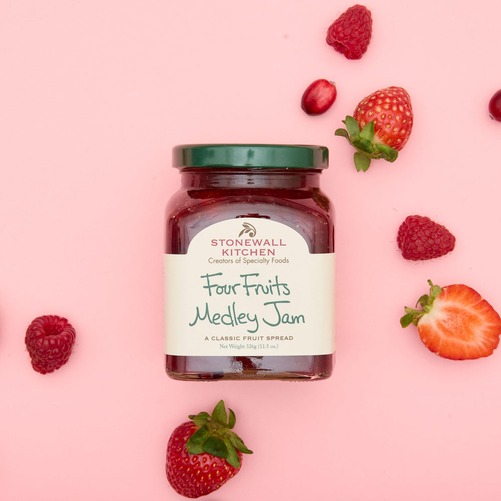 Stonewall Kitchen jam spread on toast in breakfast scene showing easy everyday use