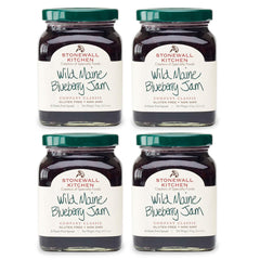 Stonewall Kitchen front packaging showing four jars and brand advantage