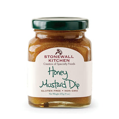 Stonewall Kitchen front jar view showing honey mustard dip for quick serving