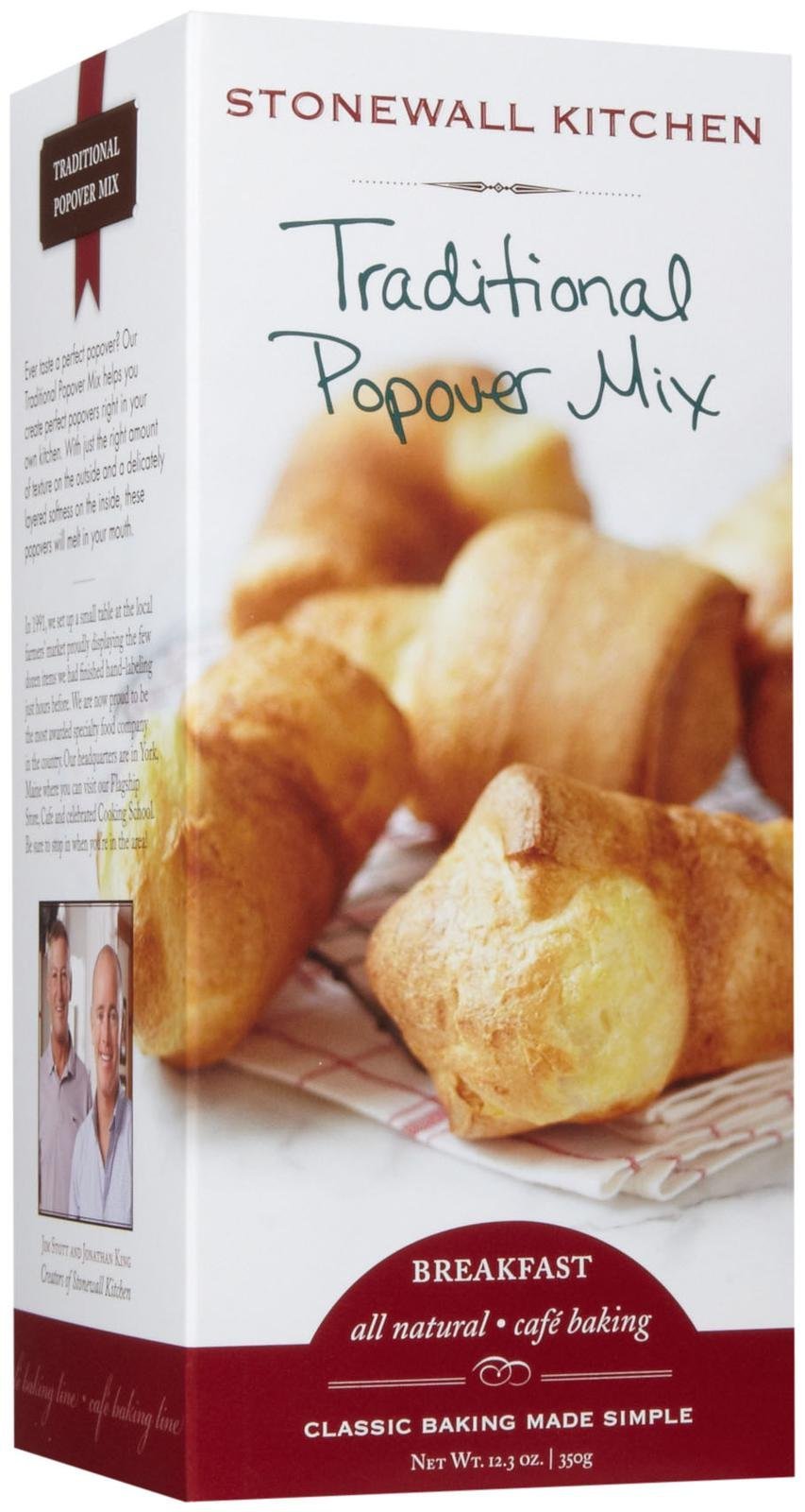 Stonewall Kitchen front packaging showing mix and clear label for easy baking