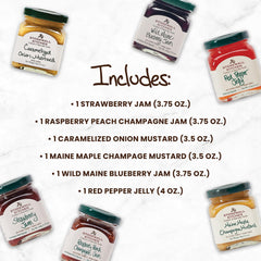 Stonewall Kitchen raspberry peach champagne jam label detail highlighting premium ingredient appeal