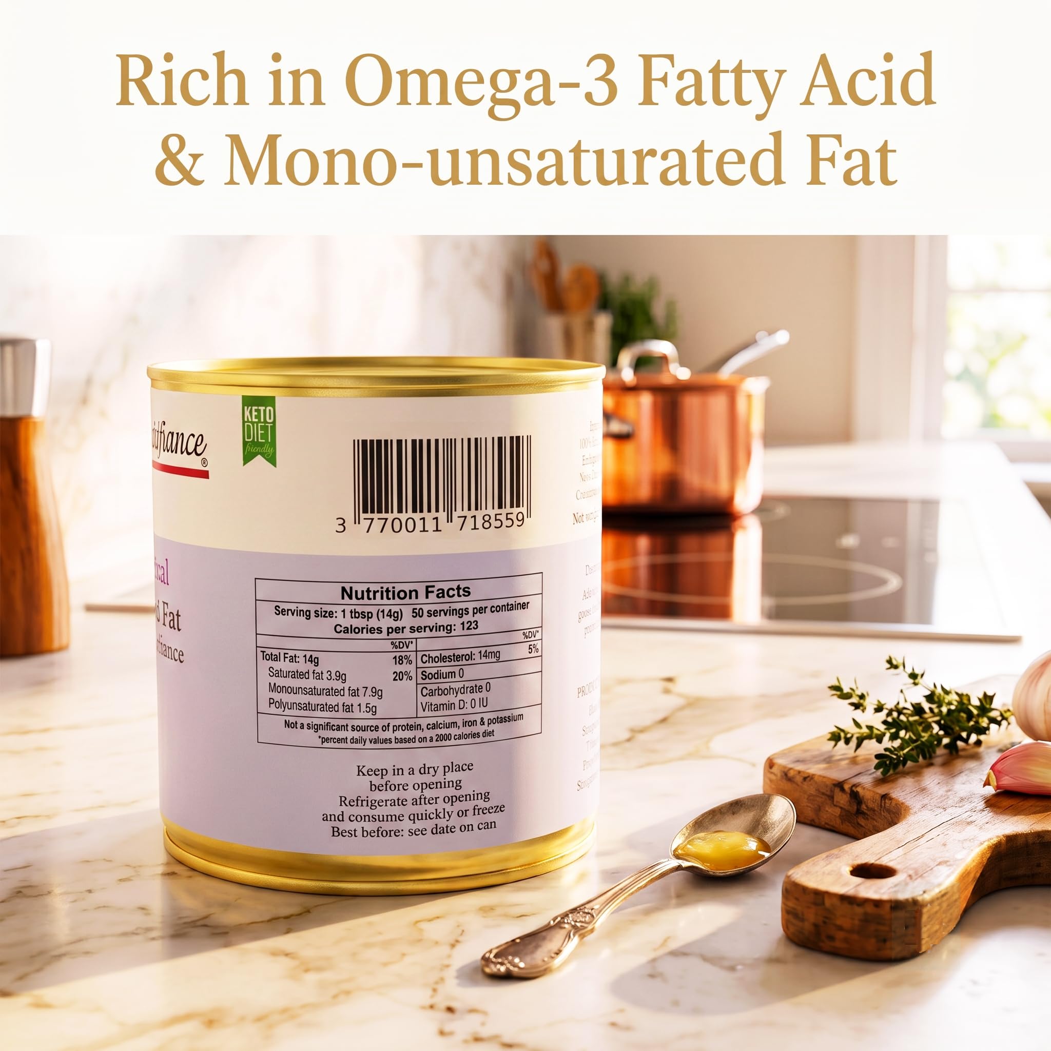 Straight from France label close-up showing origin and quality for informed cooks