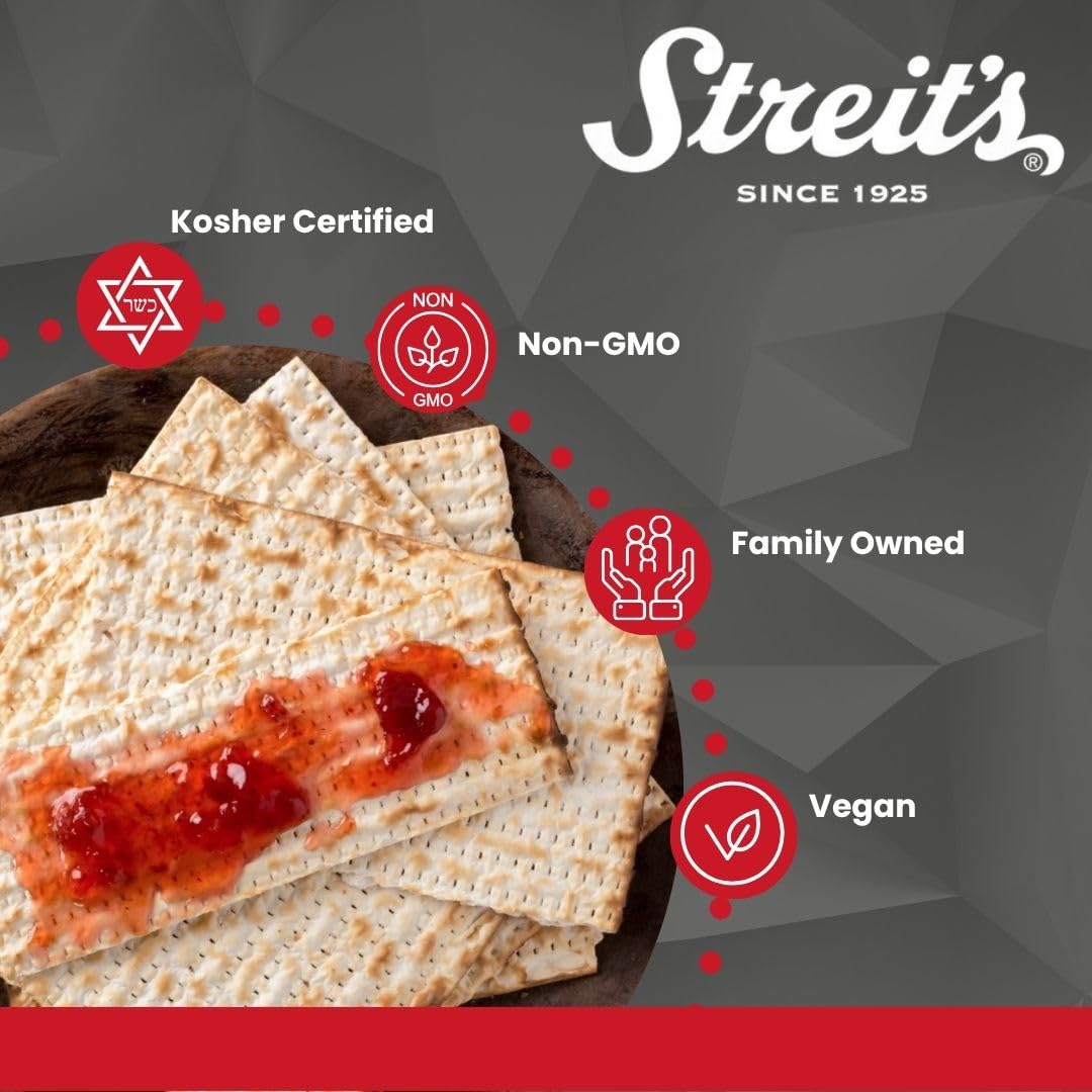 Streit's egg matzo beside a ruler to illustrate thin size and portion control
