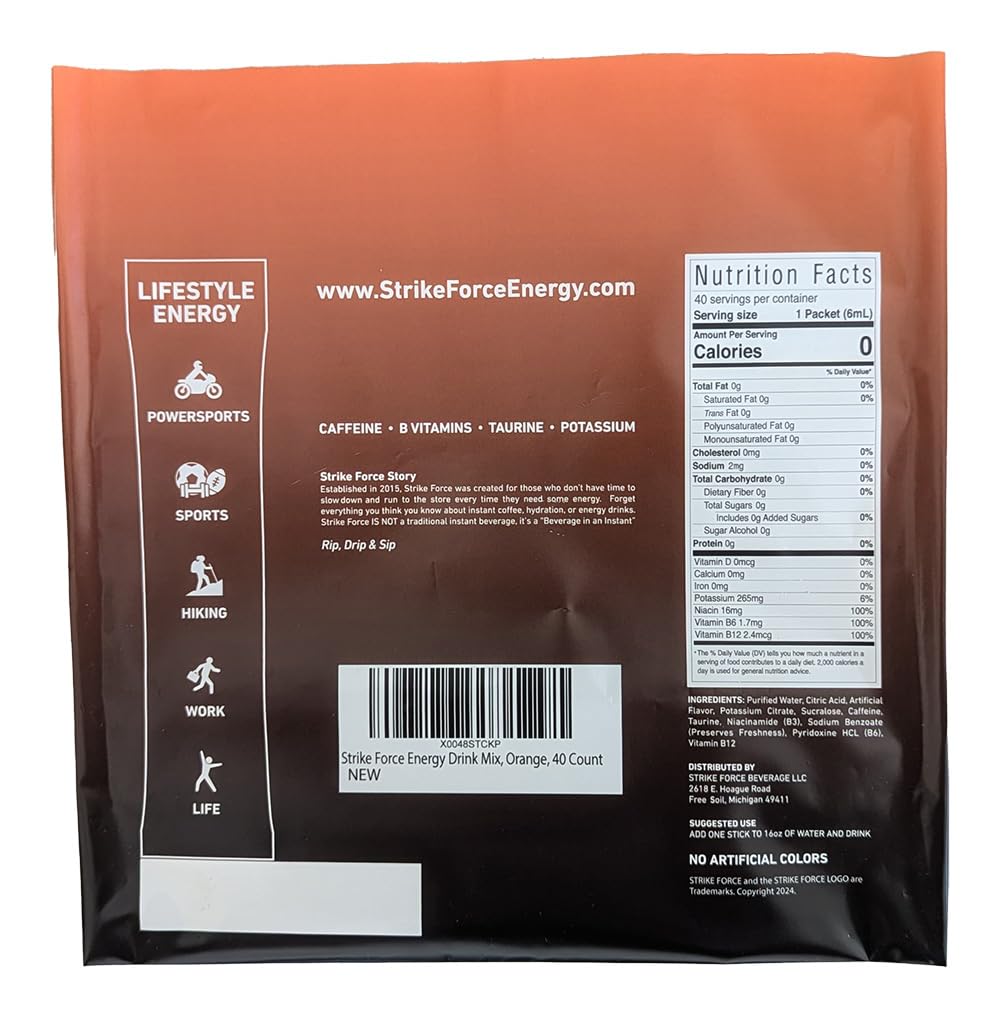 Strike Force open packet close-up pouring liquid for fast, no-mess mixing