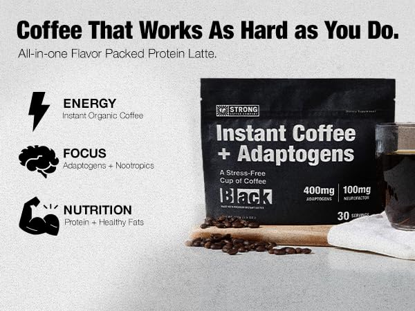 Strong Coffee Company iced coffee in travel bottle for convenient cold brew