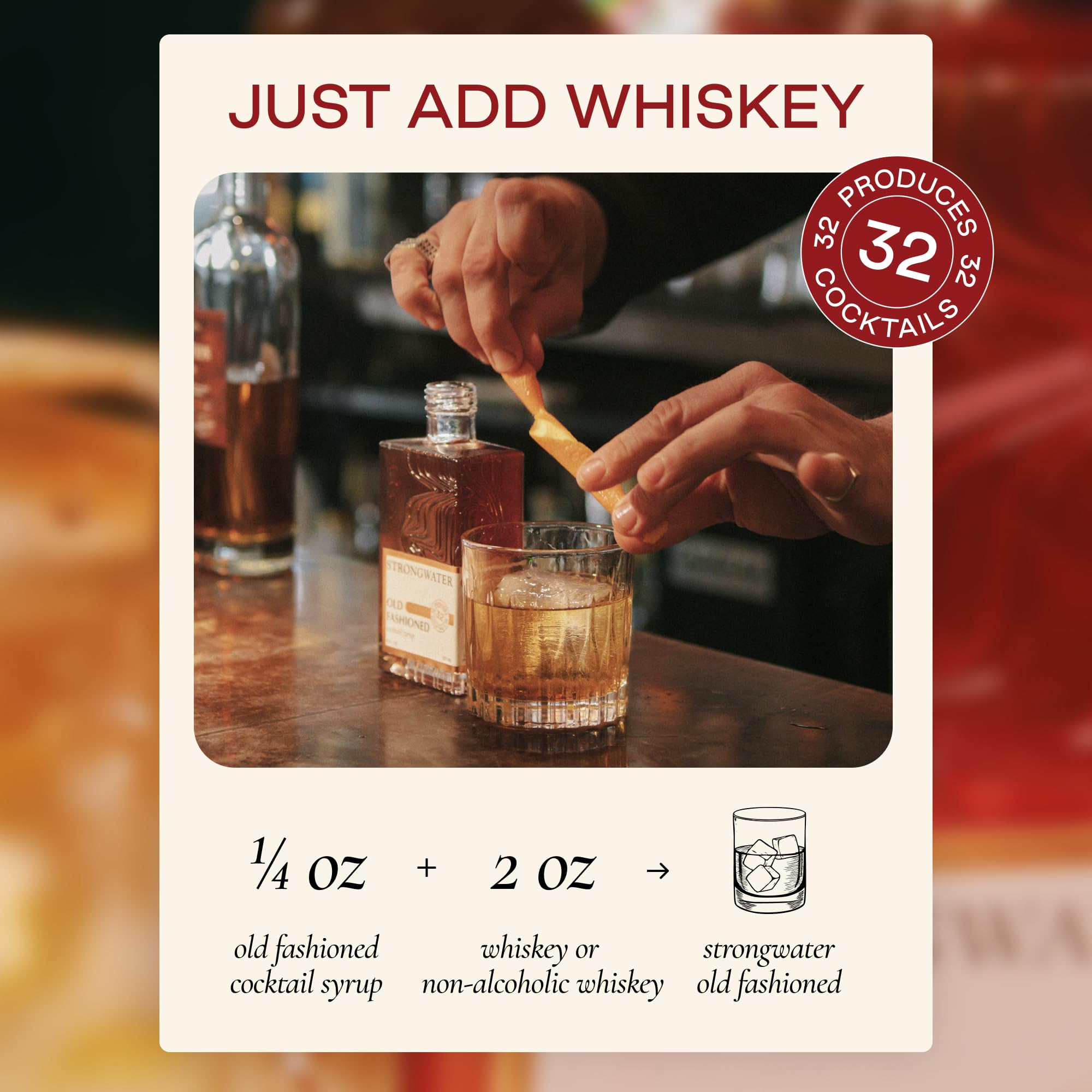 Strongwater raw maple syrup and pecans ingredients emphasizing natural taste