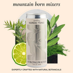 Strongwater tonic bubbles close-up showing fine carbonation and refreshing texture