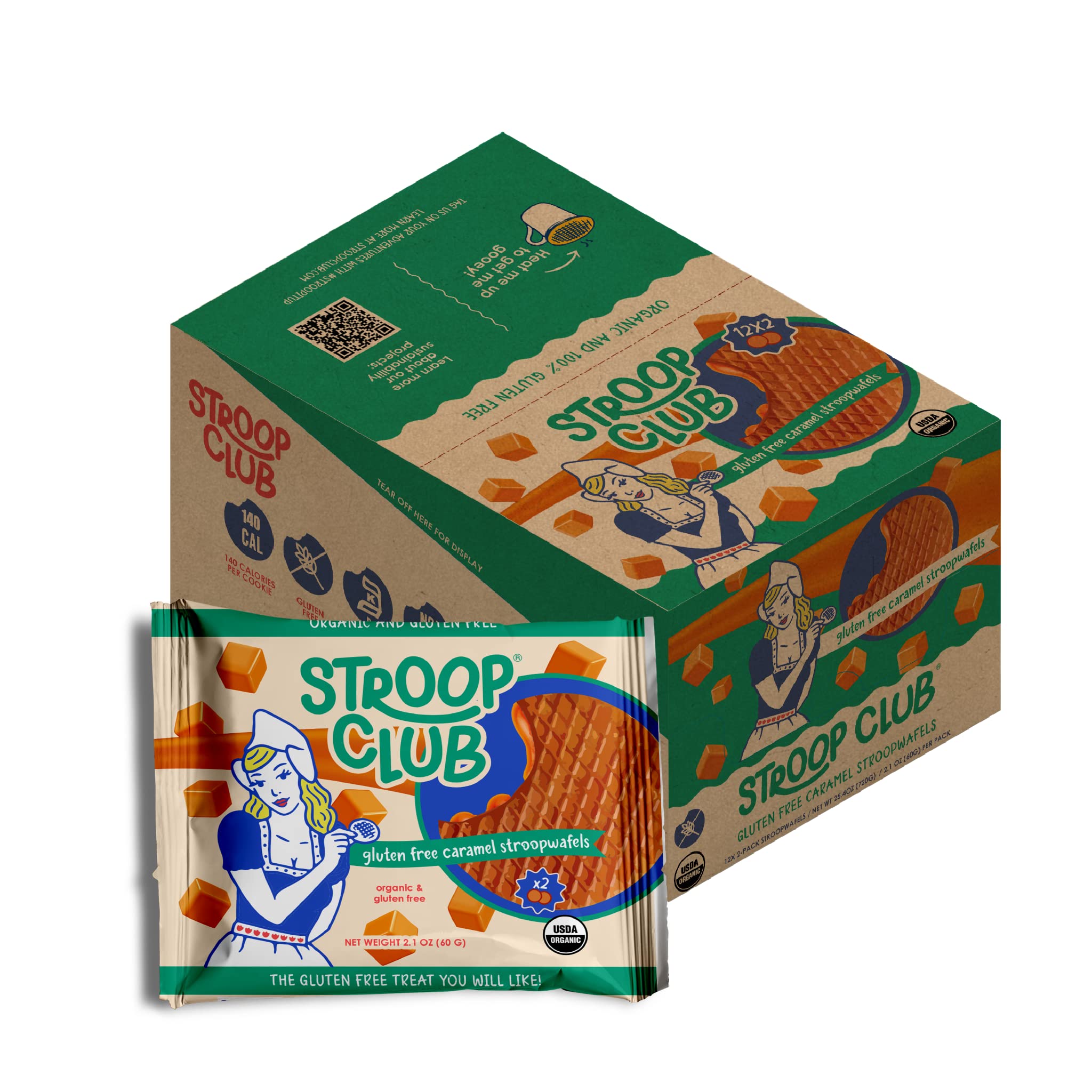 Stroop Club individually wrapped pair for freshness and easy packing