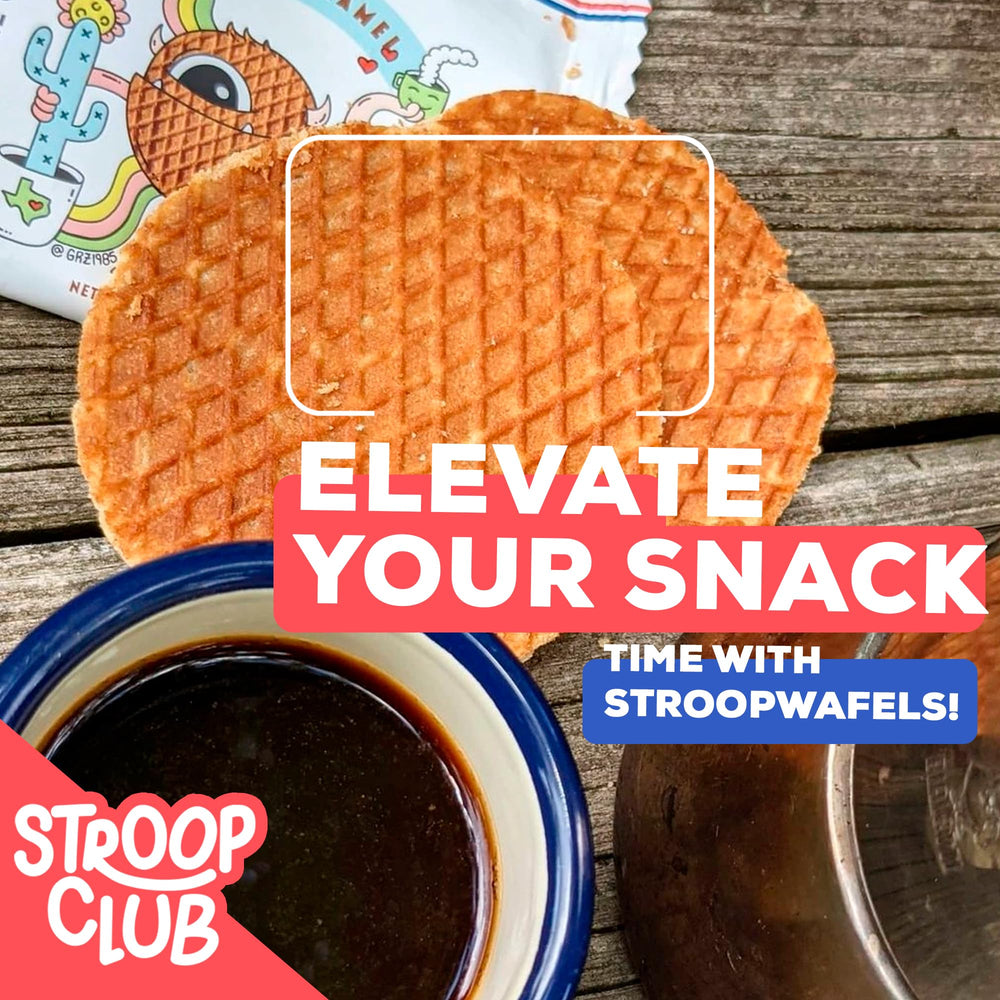 Stroop Club waffle warming on coffee cup to melt caramel quickly for enhanced taste