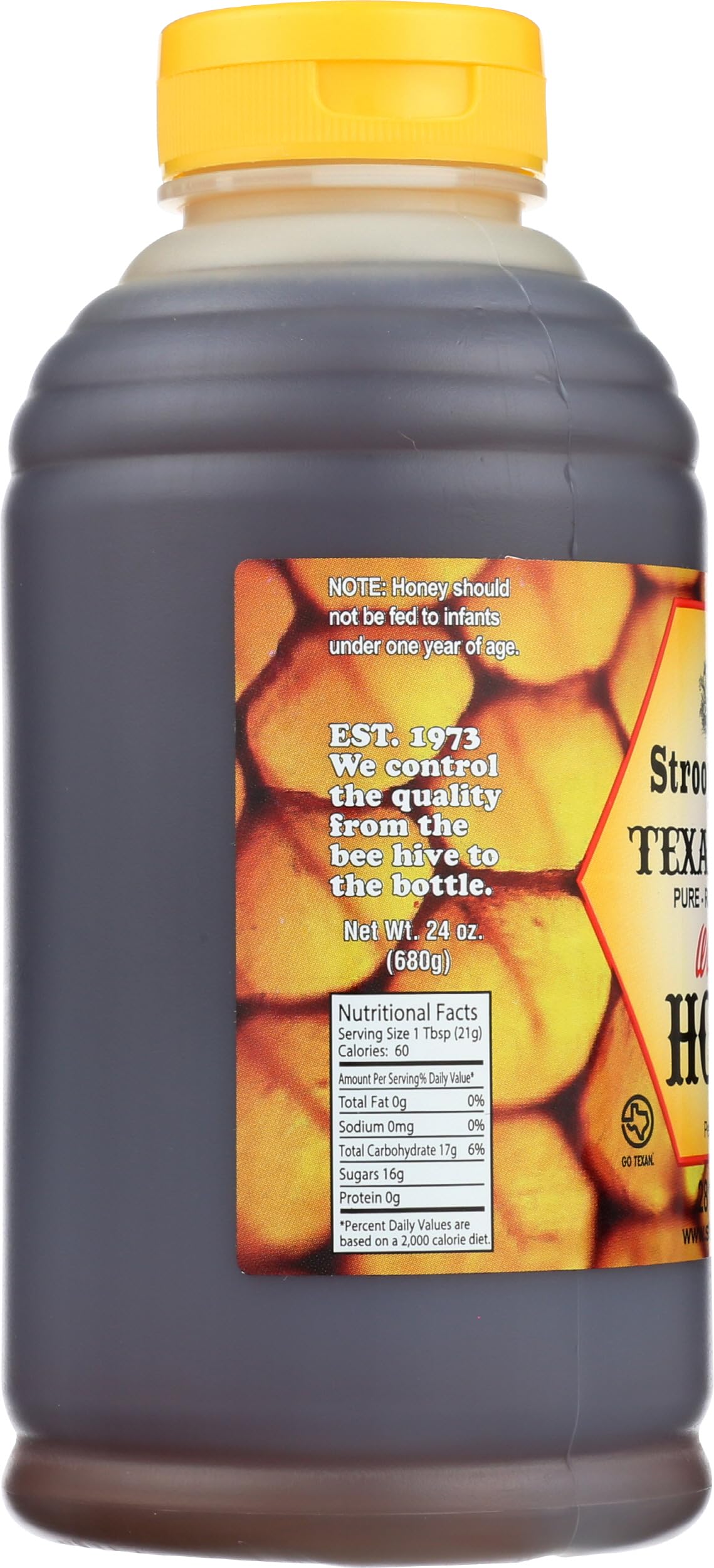 Stroope Farms kosher certification label on bottle, benefit: suitable for kosher diets