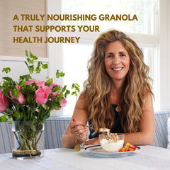 Struesli ingredient spread shows tiger nuts, chia, walnuts for clean ingredients