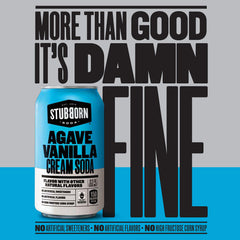 Stubborn Soda Black Cherry Tarragon can label detail showing elegant design and flavor cues